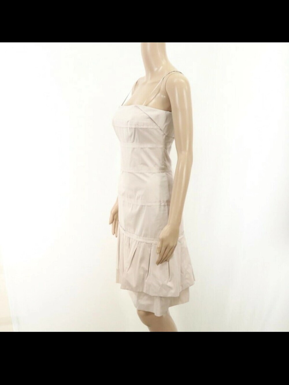 Paule Ka Tiered Shift Dress Beige Size 10
